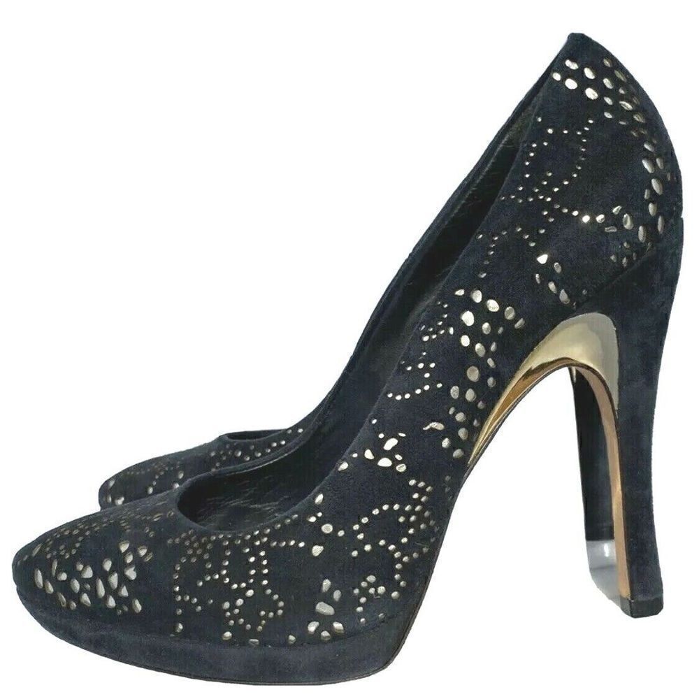 Alice + Olivia Womens 6.5 Black Platform Heels